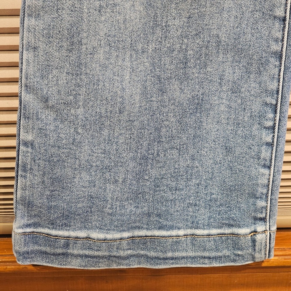 Freckled Poppy x Risen Jeans Womens 1XL Medium Wash Wide Leg Patch Pocket Jeans - Picture 3 of 13